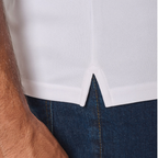 Polo Golf homme blanc 1/4 zip