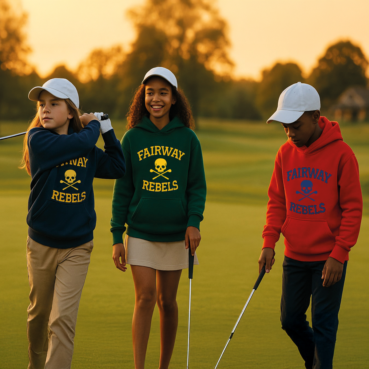 Sweat à capuche enfant golf