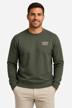 Sweat homme vert foncé manches longues, logo poitrine « Fairway Rebels »